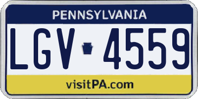 PA license plate LGV4559