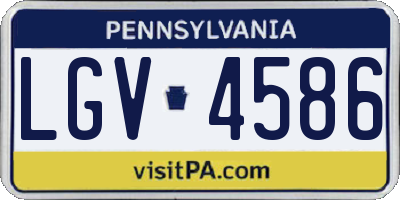 PA license plate LGV4586
