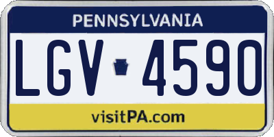 PA license plate LGV4590