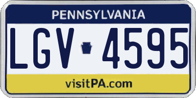 PA license plate LGV4595