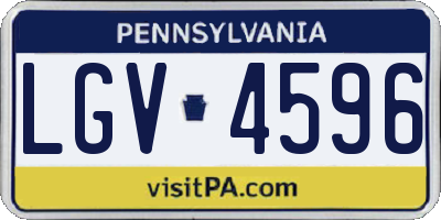 PA license plate LGV4596
