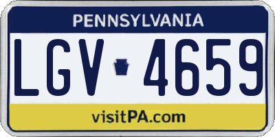 PA license plate LGV4659