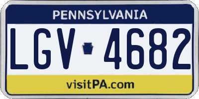 PA license plate LGV4682