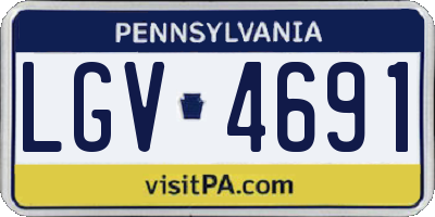 PA license plate LGV4691