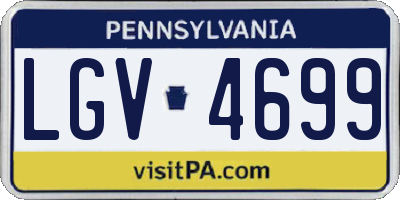 PA license plate LGV4699