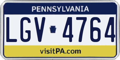 PA license plate LGV4764