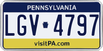 PA license plate LGV4797