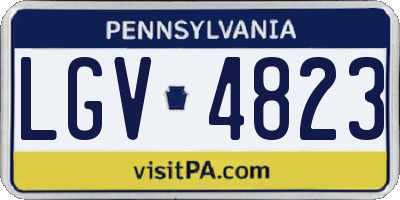 PA license plate LGV4823