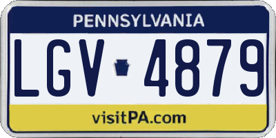 PA license plate LGV4879