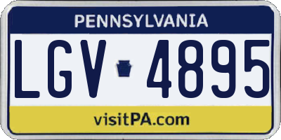 PA license plate LGV4895