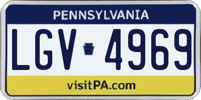 PA license plate LGV4969