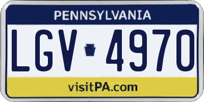 PA license plate LGV4970