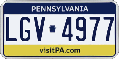 PA license plate LGV4977