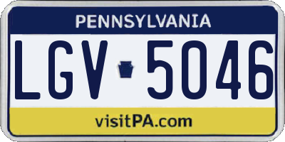 PA license plate LGV5046