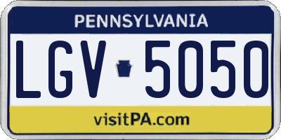 PA license plate LGV5050