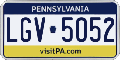 PA license plate LGV5052