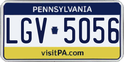 PA license plate LGV5056