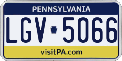 PA license plate LGV5066