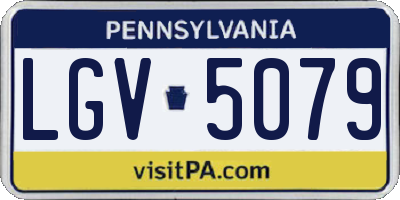 PA license plate LGV5079