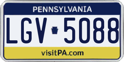 PA license plate LGV5088