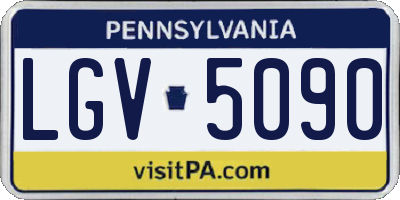 PA license plate LGV5090