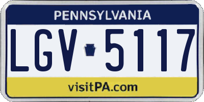 PA license plate LGV5117