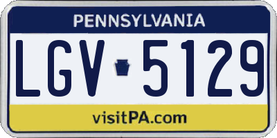 PA license plate LGV5129