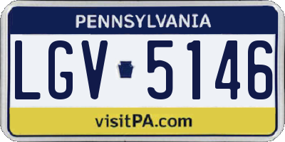 PA license plate LGV5146