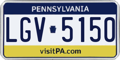 PA license plate LGV5150