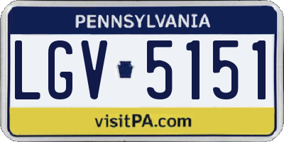 PA license plate LGV5151