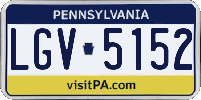 PA license plate LGV5152