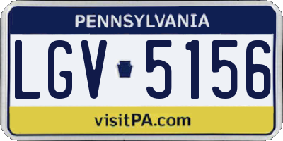PA license plate LGV5156