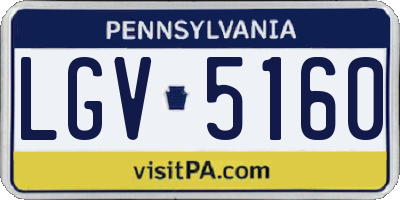 PA license plate LGV5160