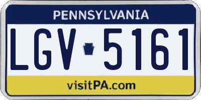 PA license plate LGV5161