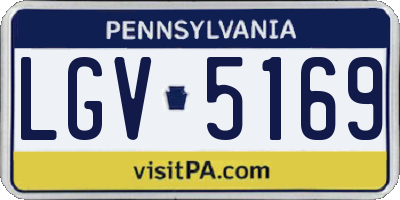 PA license plate LGV5169
