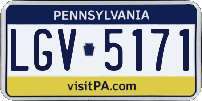 PA license plate LGV5171