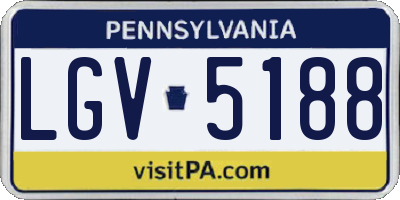 PA license plate LGV5188