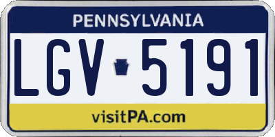 PA license plate LGV5191