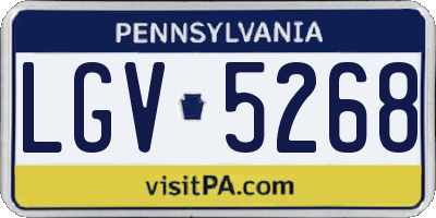 PA license plate LGV5268