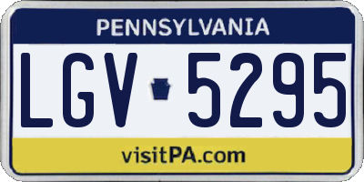 PA license plate LGV5295