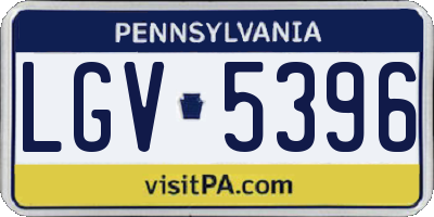 PA license plate LGV5396