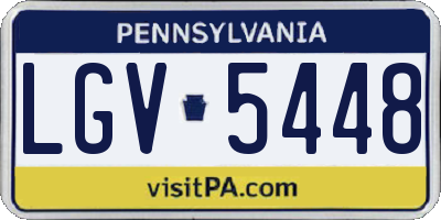 PA license plate LGV5448
