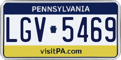 PA license plate LGV5469
