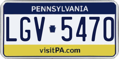 PA license plate LGV5470