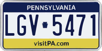 PA license plate LGV5471
