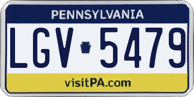 PA license plate LGV5479