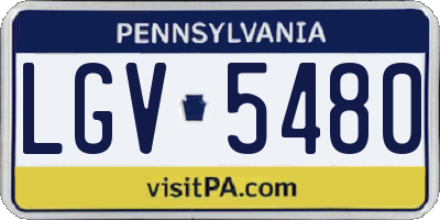 PA license plate LGV5480