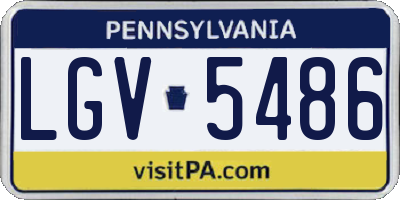 PA license plate LGV5486