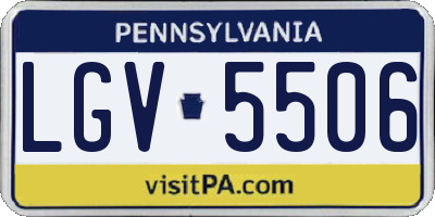 PA license plate LGV5506