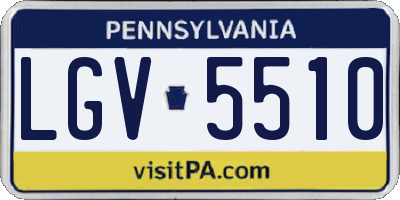PA license plate LGV5510